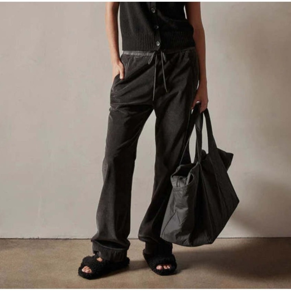 James Perse Pant Womens 1/S Goji Pigment Wide Wale Corduroy Relaxed Fit NWT $325